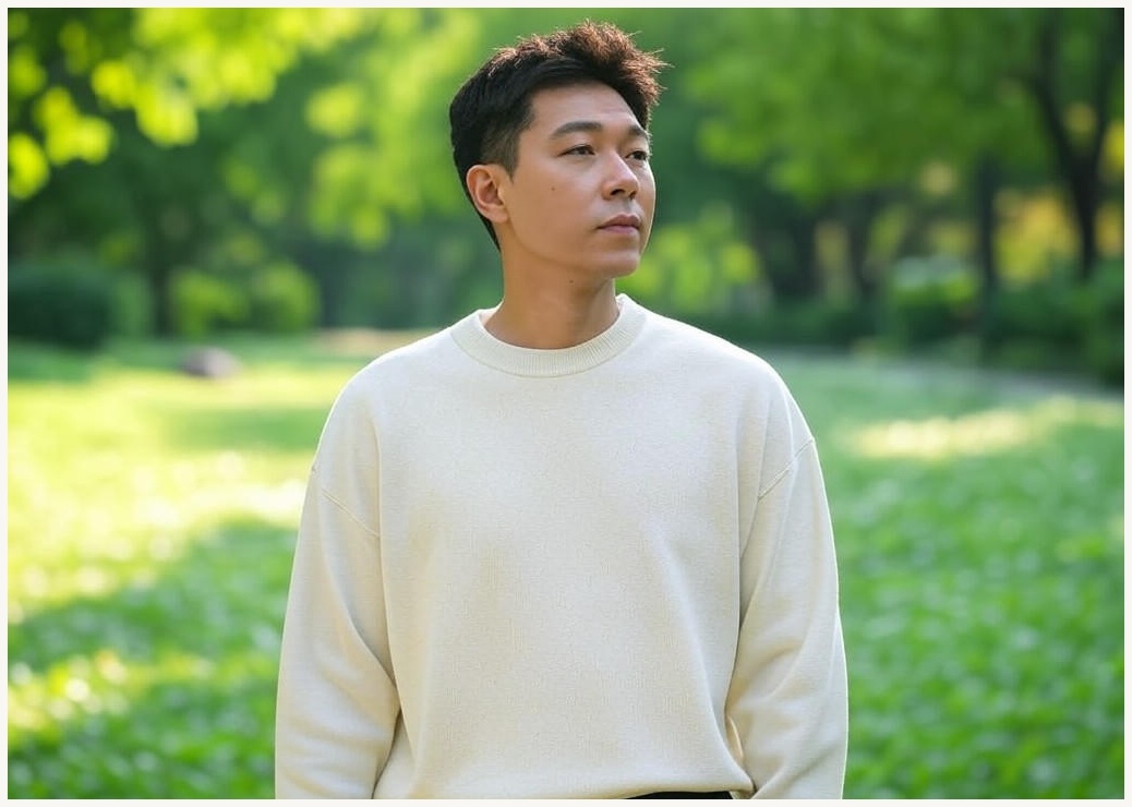 ANYOU 남성 춘추 코트 남자 라운드티 긴팔 레저 헐렁하다 맨투맨