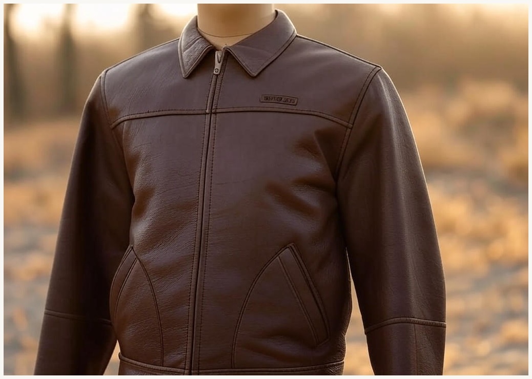 DIMO 트러커 버튼 가죽 자켓