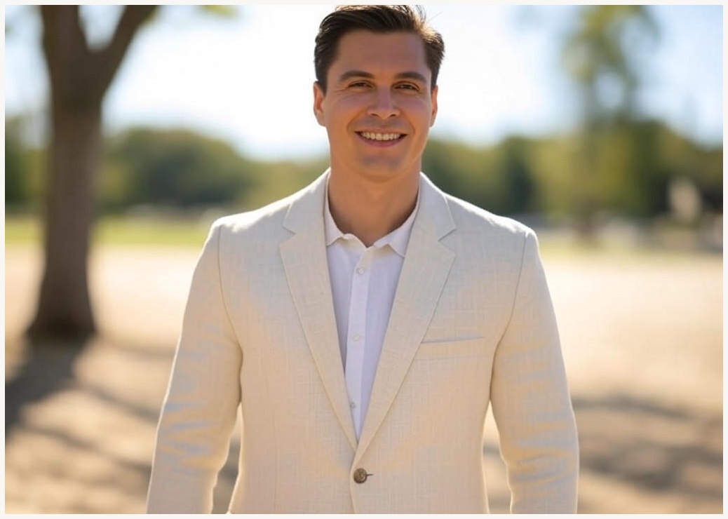 남성용 빅사이즈 여름 린넨 정장 싱글 블레이져 자켓 (6233-1)