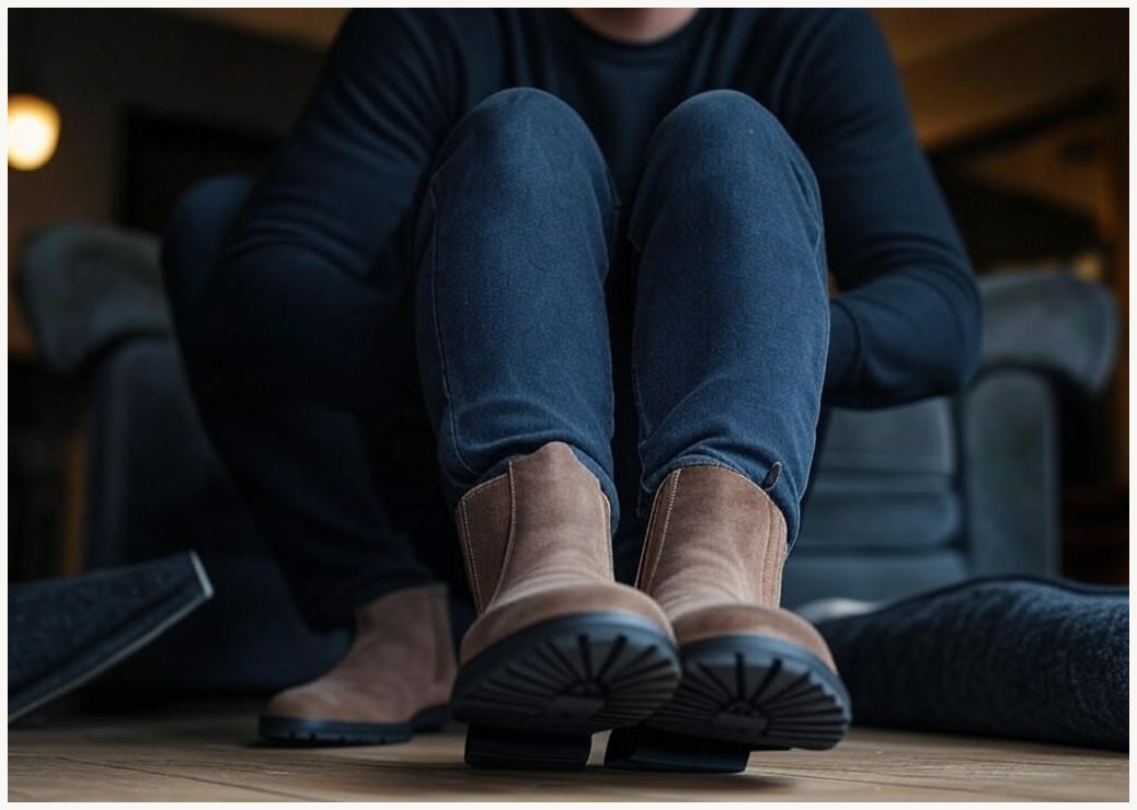 [당일출고]남자 7cm 키높이 티안나는 첼시부츠 고탄력 쿠션 발편한 첼시 앵클부츠