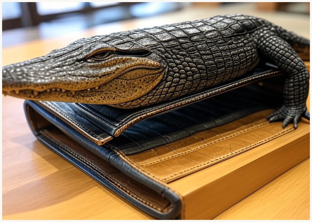 더퀴르 남자 악어지갑 남성 명품 수제 핸드메이드 반지갑 선물