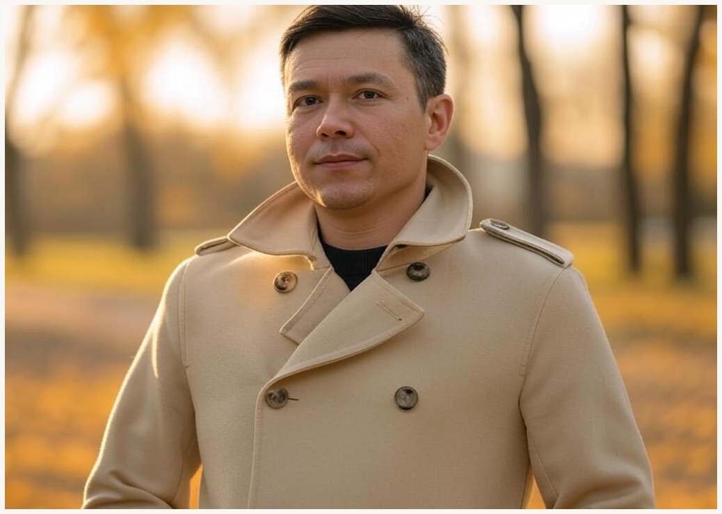 마브로 칸트 남성 더블버튼 봄 가을 캐주얼 롱 트렌치코트