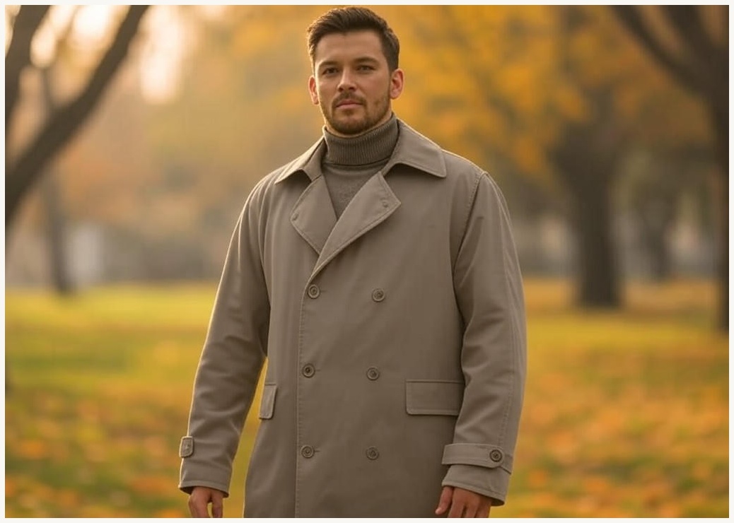 봄 가을 신상 트렌치코트 남성 솔리드 코트 하프 무릎 위 캐주얼 터틀넥 하프 오버핏 트렌치 롱코트