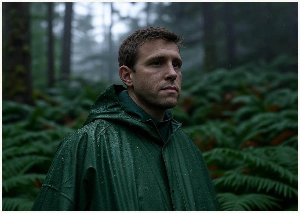 빅포레스트 남성 롱 우의 레인코트