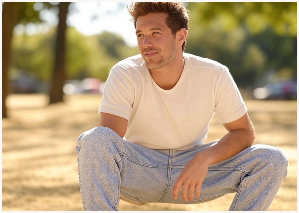 업클라스 남성용 썸머 워싱 러프 청바지 b053