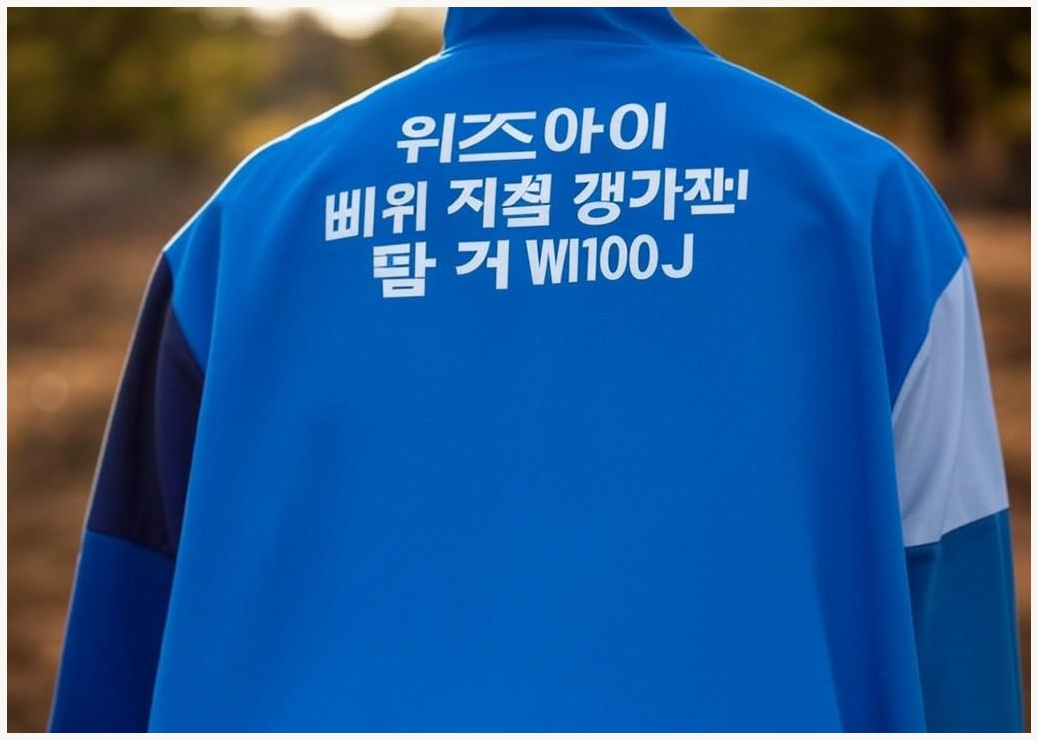 위즈아이 배색 소매 지퍼 블루종 점퍼 집업 자켓 WI100J