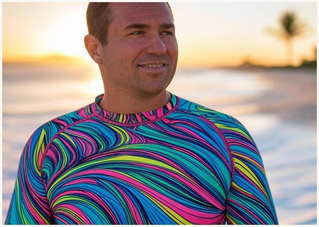 캐럿 남성용 오버핏 반팔 그래픽 래쉬가드