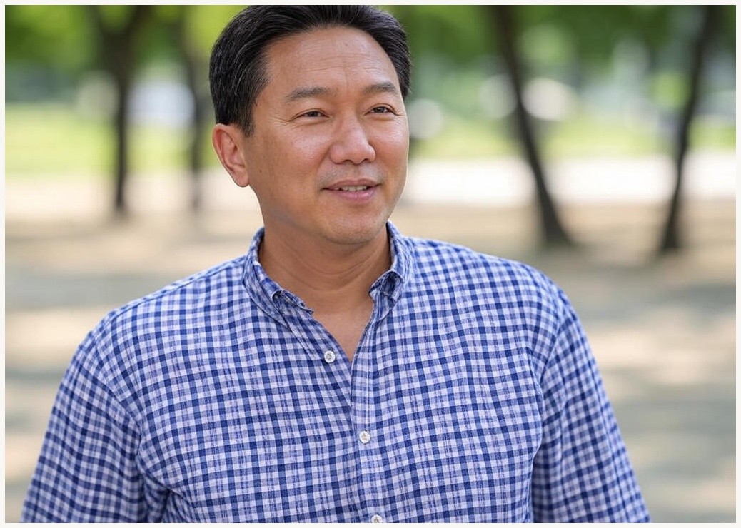 콘피아르 남성용 데일리 오버핏 체크 셔츠 TC6311